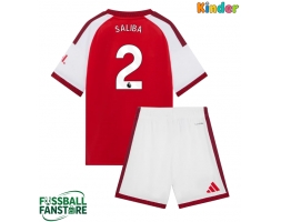 Arsenal William Saliba #2 Replik Heimtrikot Kinder 2026-27 Kurzarm (+ Kurze Hosen)